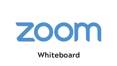 blue Zoom logograph with subtitle whiteboard